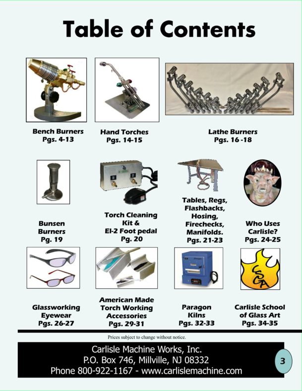 Carlisle Machine Works ~ Bunsen Burners